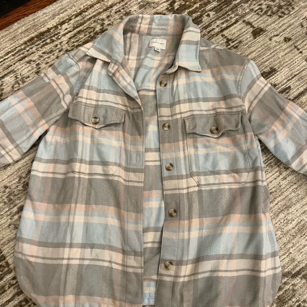 AE Women’s Plaid Oversized Shacket